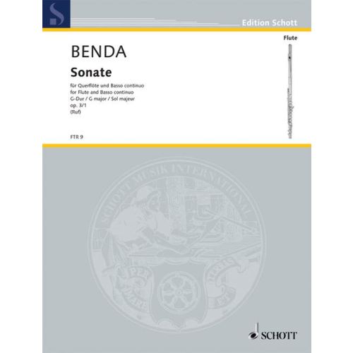 Benda: Sonata in G for Flute published by Schott