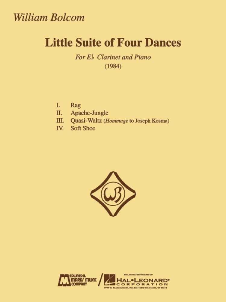 Bolcom: Little Suite of Four Dances for Clarinet published by Edward B Marks