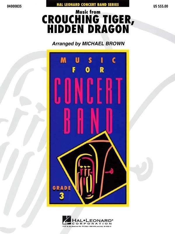 Music From Crouching Tiger, Hidden Dragon for Concert Band published by Hal Leonard - Set (Score & Parts)