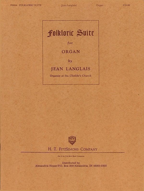 Langlais: Folkloric Suite for Organ published by Hal Leonard