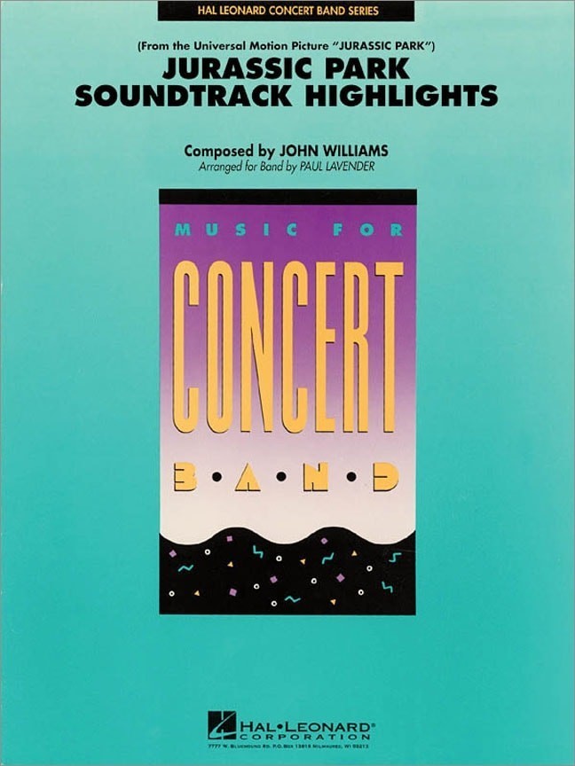 Jurassic Park Soundtrack Highlights for Concert Band published by Hal Leonard - Set (Score & Parts)