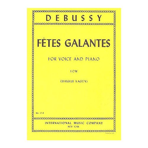 Debussy: Fetes Galantes Series 1 for Low Voice published by IMC