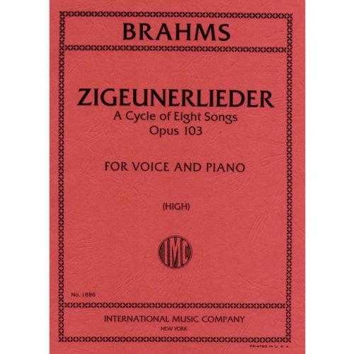 Brahms: Zigeunerlieder for High Voice published by IMC