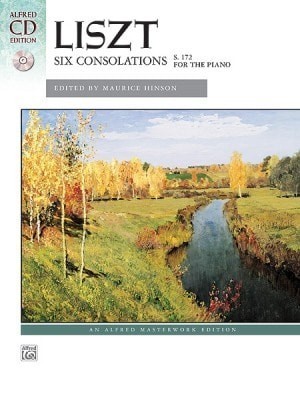 Liszt: Six Consolations for Piano published by Alfred (Book & CD)