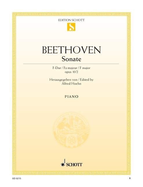 Beethoven: Sonata in F Opus 10 No 2 for Piano published by Schott