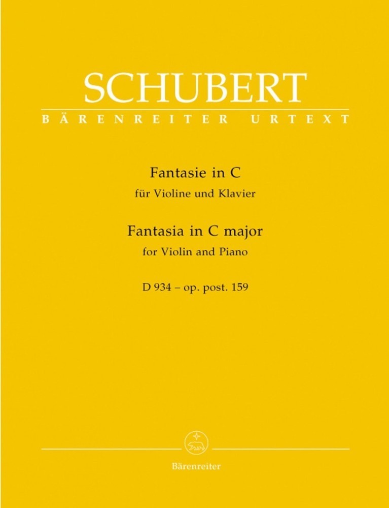 Schubert: Fantasy in C, Op.posth.159 (D.934) for Violin published by Barenreiter