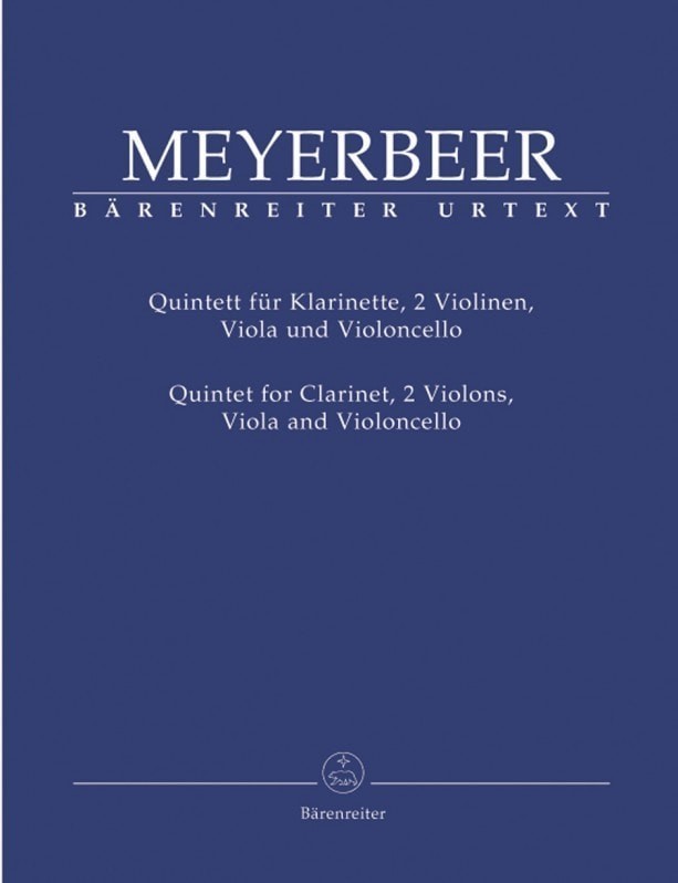 Meyerbeer: Clarinet Quintet published by Barenreiter