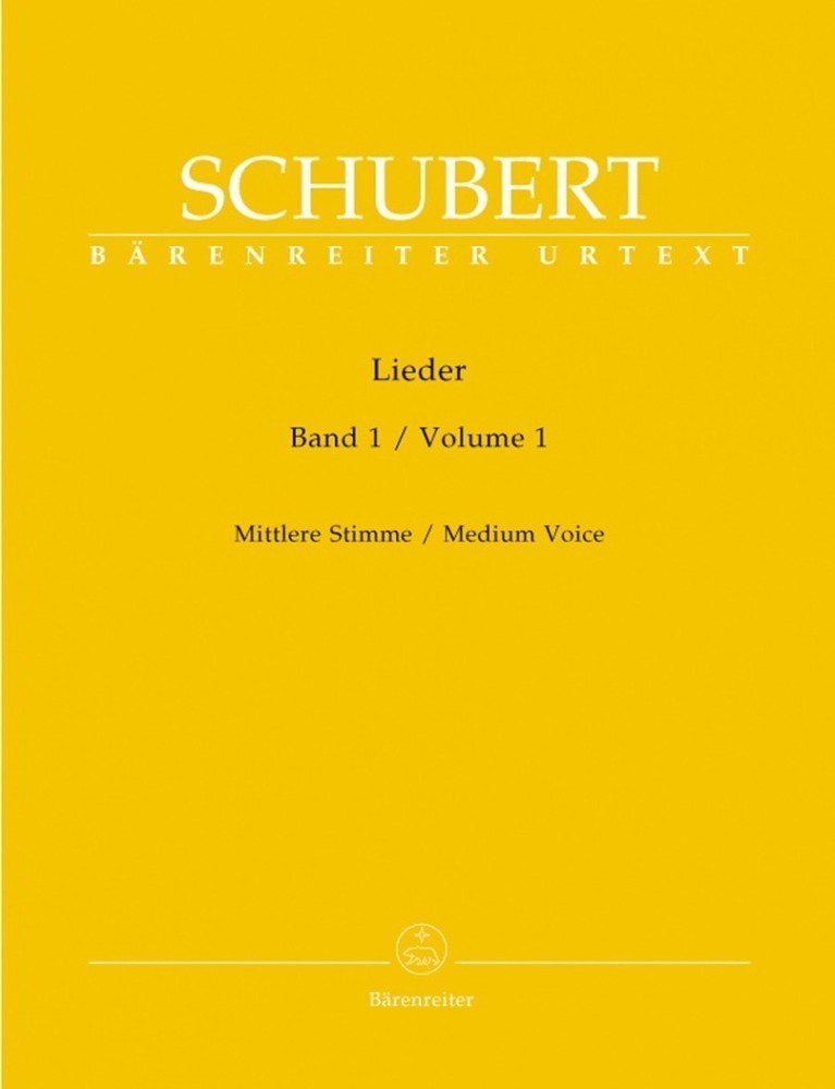 Schubert: Lieder Volume 1 for Medium Voice published by Barenreiter