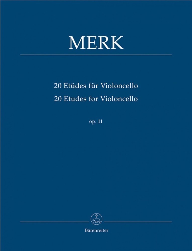 Merk: 20 Etudes Opus 11 for Cello published by Barenreiter