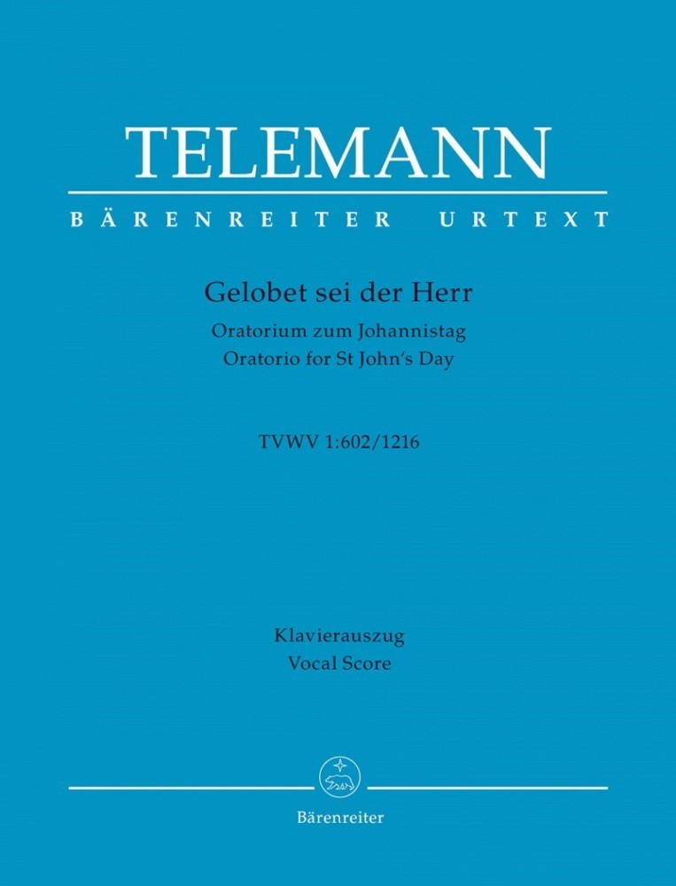 Telemann: Gelobet sei der Herr, der Gott Israel (TVWV 1:602/1216) published by Barenreiter Urtext - Vocal Score