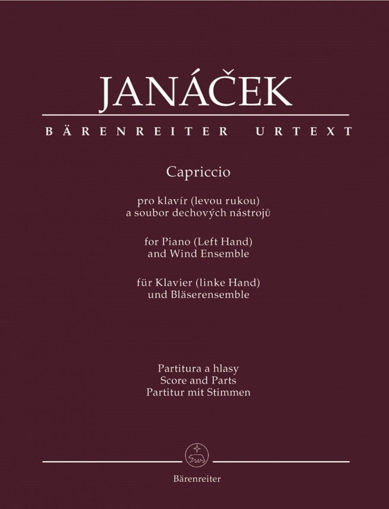 Janacek: Capriccio for Left Hand Piano and Wind Ensemble published by Barenreiter