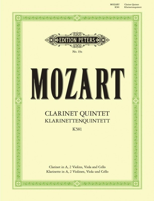 Mozart: Clarinet Quintet K581 published by Peters