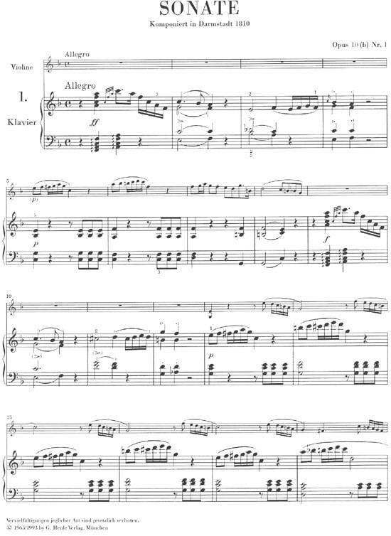 Forwoods Scorestore Weber 6 Sonatas Opus 10b For Violin Published By