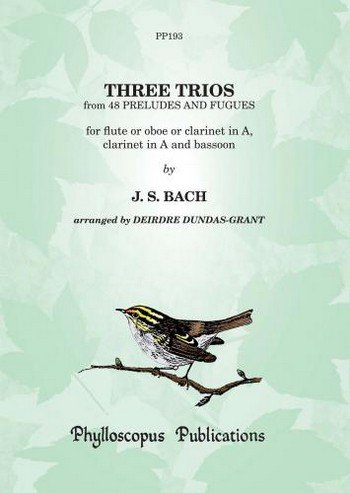 Bach: 3 Trios from 48 Preludes & Fugues for Wind Ensemble published by Phylloscopus