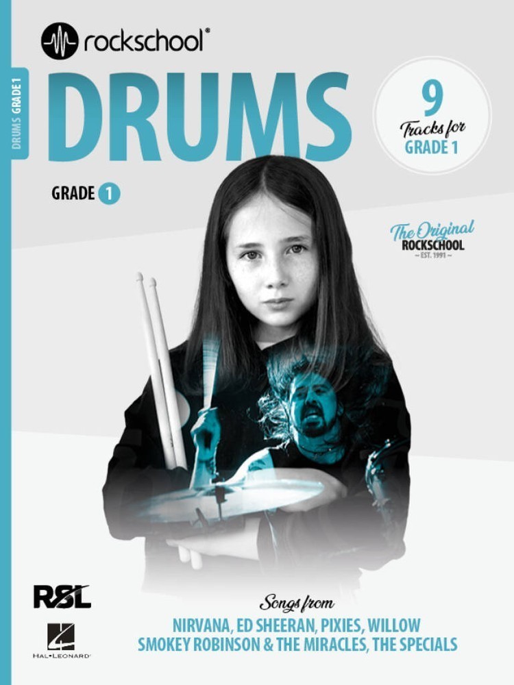 Rockschool: Drums Grade 1 from 2024 (Book/Audio)