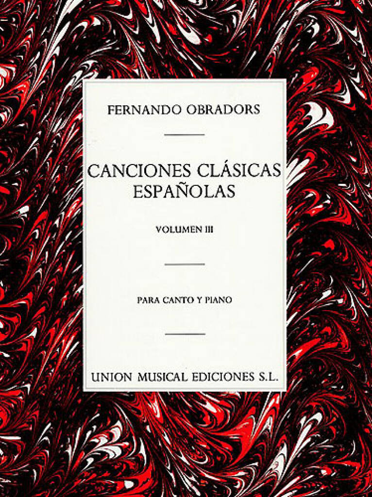 Obradors: Canciones Clasicas Espanolas Volume 3 published by UME