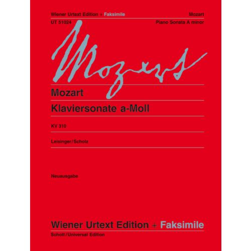 Mozart: Sonata in A Minor K310 for Piano published by Wiener Urtext