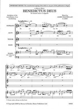 MacMillan: Benedictus Deus SATB published by Boosey & Hawkes