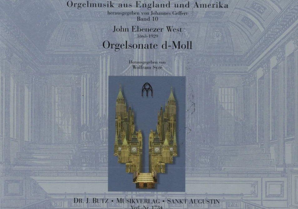 West: Organ Sonata in D minor published by Butz