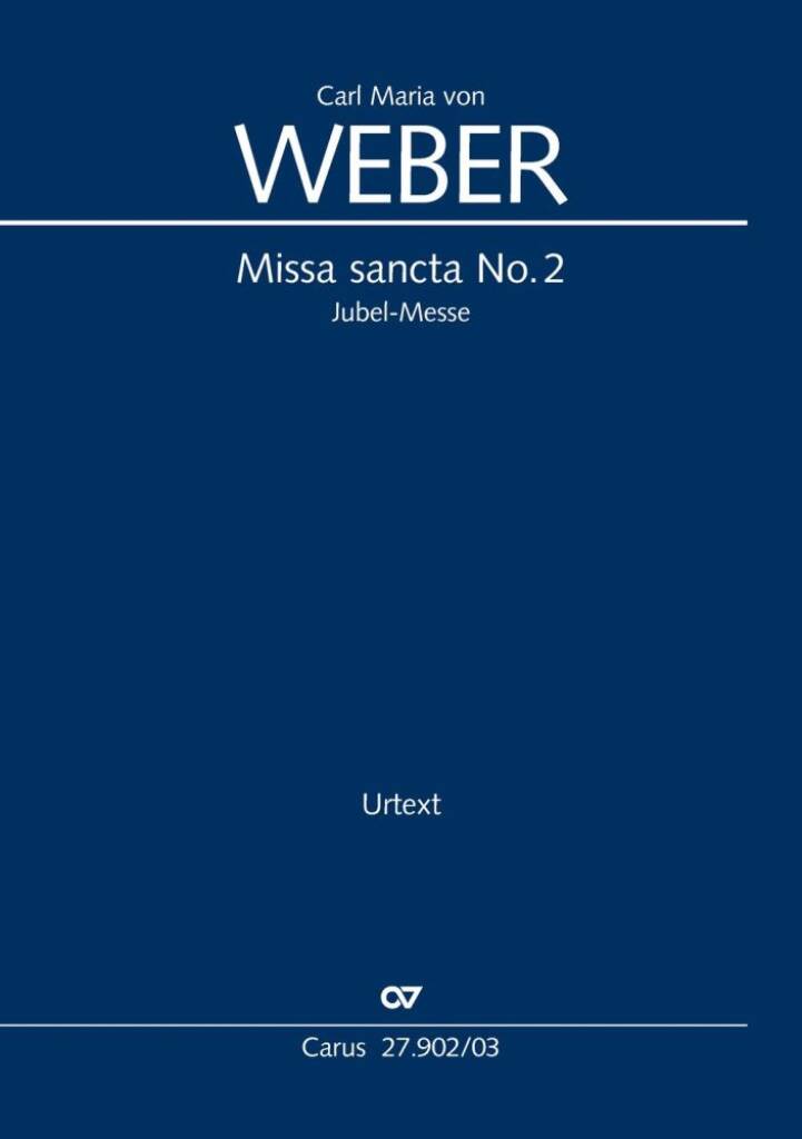 Weber: Missa sancta No 2 Vocal Score published by Carus