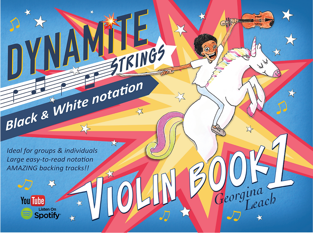 Dynamite Strings Violin Book 1 Black & White Notes