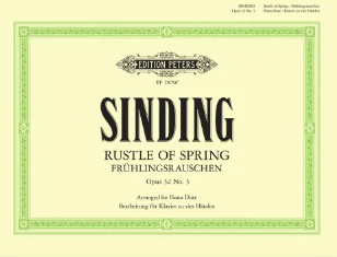 Sinding: Rustle of Spring for Piano Duet published by Peters