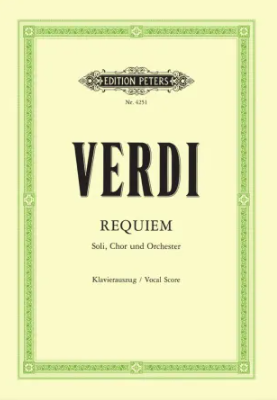 Verdi: Requiem published by Peters - Vocal Score