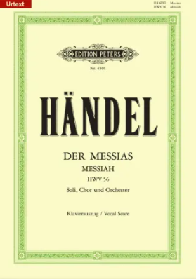 Handel: Messiah published by Peters - Vocal Score (German)