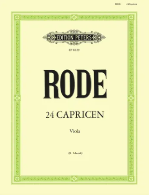 Rode: 24 Caprices for Viola published by Peters