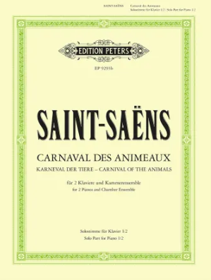 Saint-Saens: Carnival of the Animals for Piano Duet published by Peters