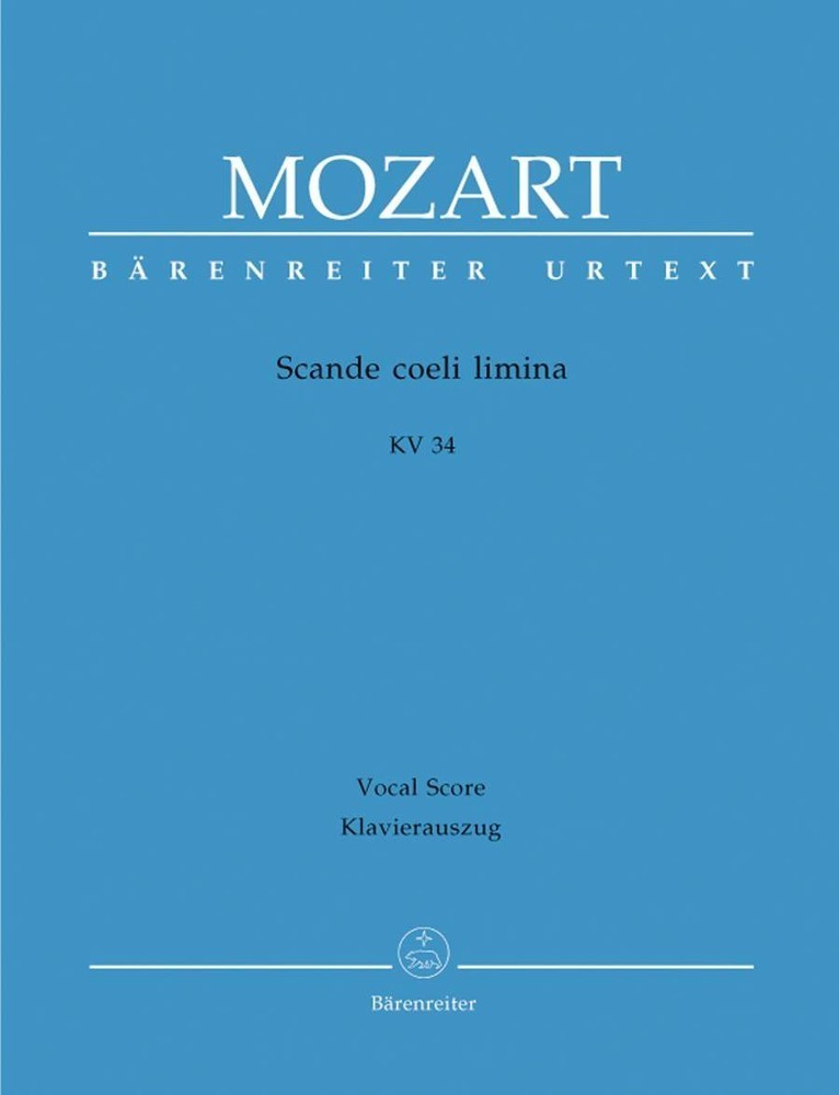 Mozart: Scande coeli limina (K34) published by Barenreiter Urtext - Vocal Score