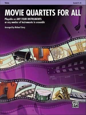 Movie Quartets for All published by Alfred - Viola