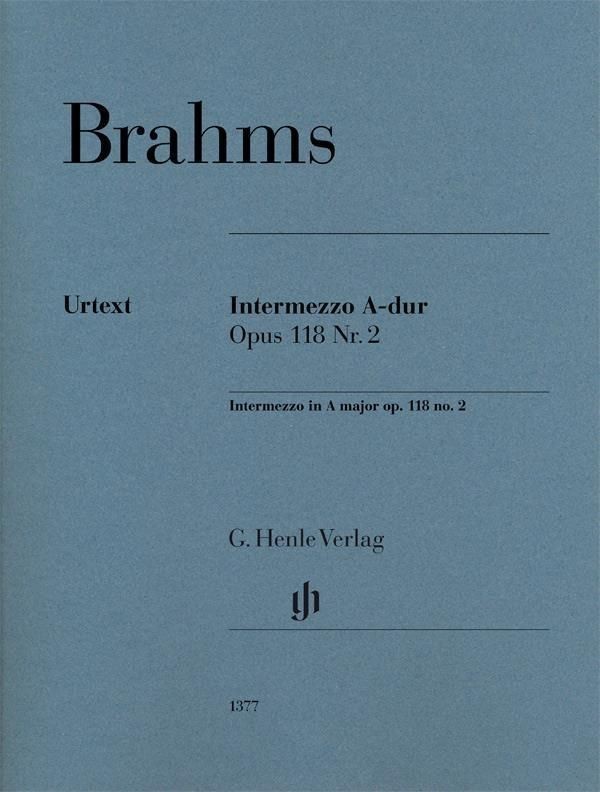 Brahms: Intermezzo in A Opus 118 No.2 for Piano published by Henle