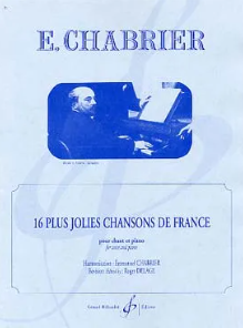 Chabrier: 16 Plus Jolies Chansons De France published by Billaudot