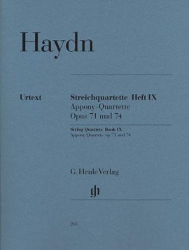 Haydn: String Quartets Volume 9 Opus 71 & 74 (Apponyi Quartets) published by Henle