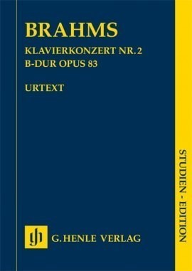 Brahms: Piano Concerto no. 2 Opus 83 (Study Score) published by Henle