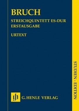 Bruch: String Quintet in Eb major (Study Score) published by Henle