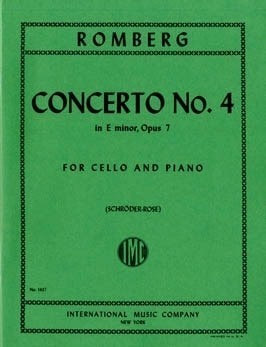 Romberg: Concerto No 4 in E Minor Opus 7 for Cello published by IMC