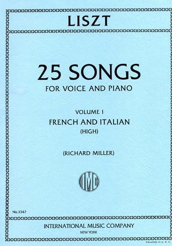 Liszt: Songs For High Voice Volume 1 published by IMC