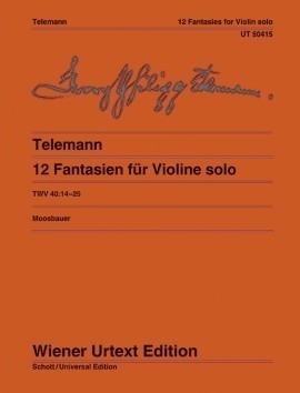 Telemann: 12 Fantasias TWV40:14 - 25 for Violin published by Wiener Urtext