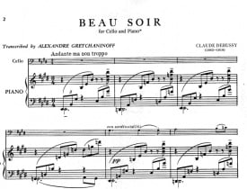 Debussy: Beau Soir for Cello published by IMC