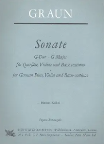 Graun: Sonata in G for Flute, Violin & Continuo published by Heinrichshofen