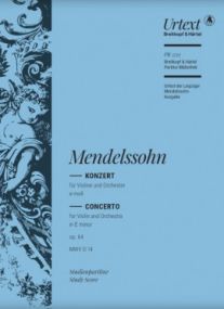 Mendelssohn: Violin Concerto in E minor Opus 64 (Study Score) published by Breitkopf