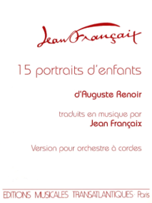 Franaix: 15 portraits d'enfants, d'Auguste Renoir published by EMT - Full Score