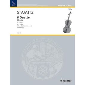 Stamitz: Six Duets Volume 2 for 2 violas published by Schott